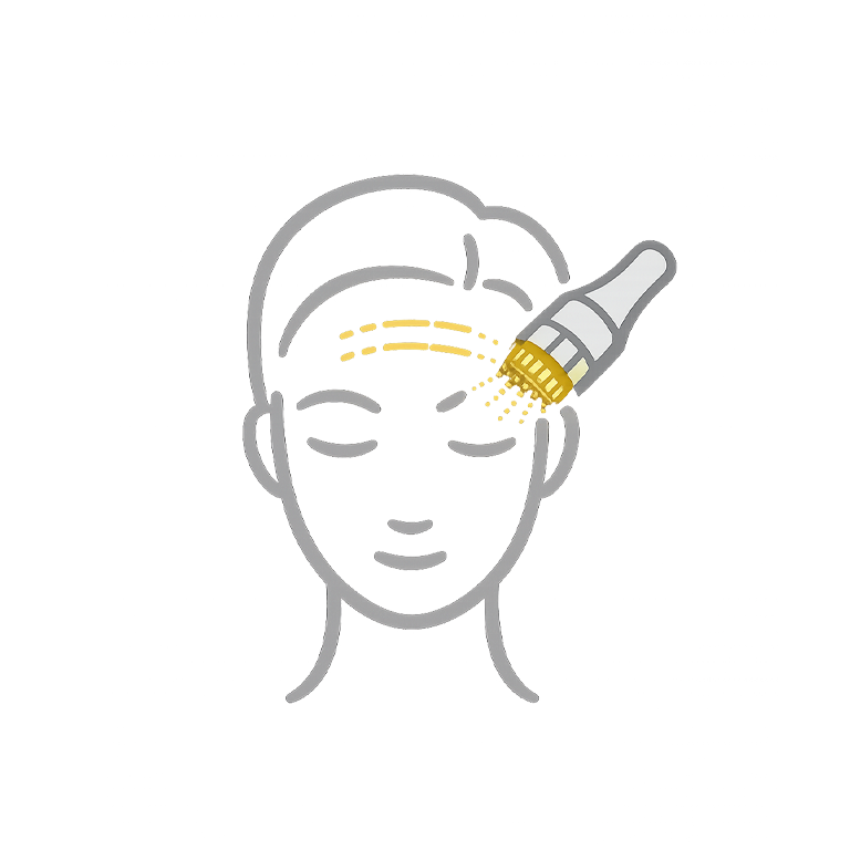 Stirnfalten mit RF-Needling behandeln