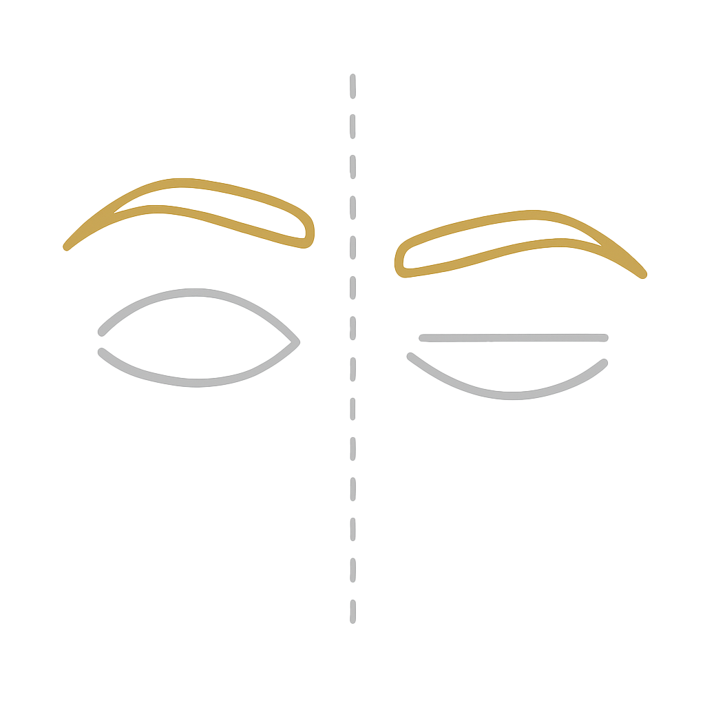 Bei asymmetrischen Augenbrauen