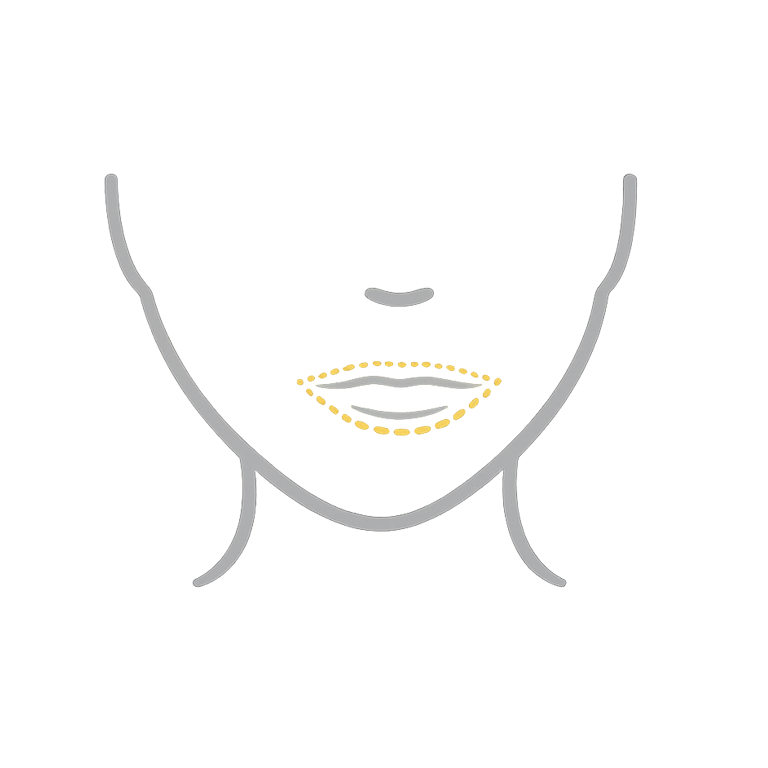 unscharfe Lippenkontur